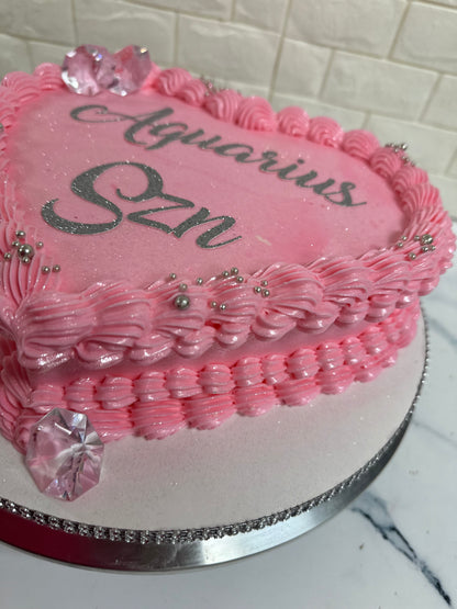 Single Layer Heart Cake