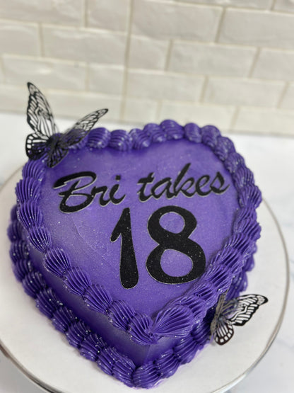 Single Layer Heart Cake