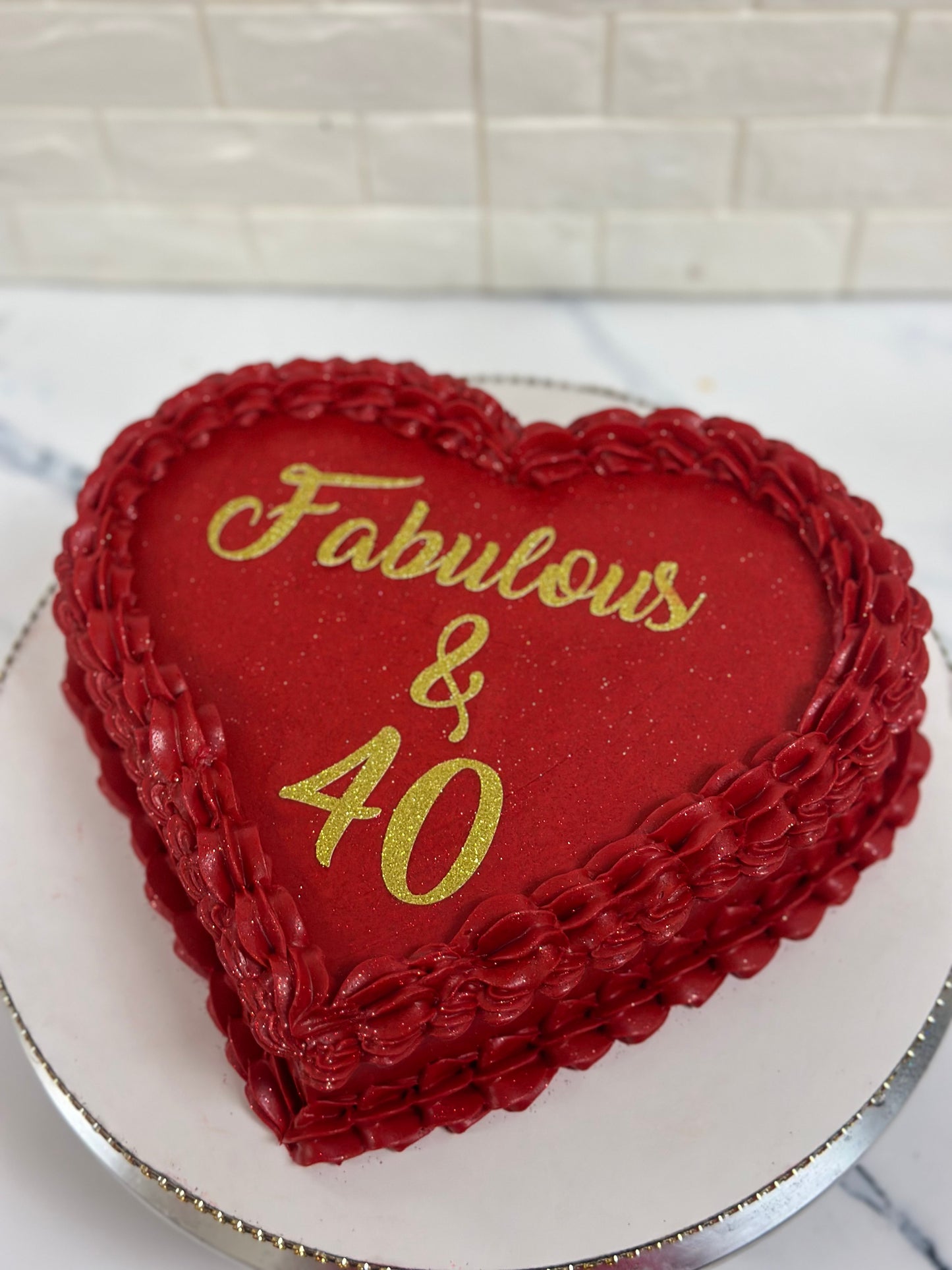 Single Layer Heart Cake