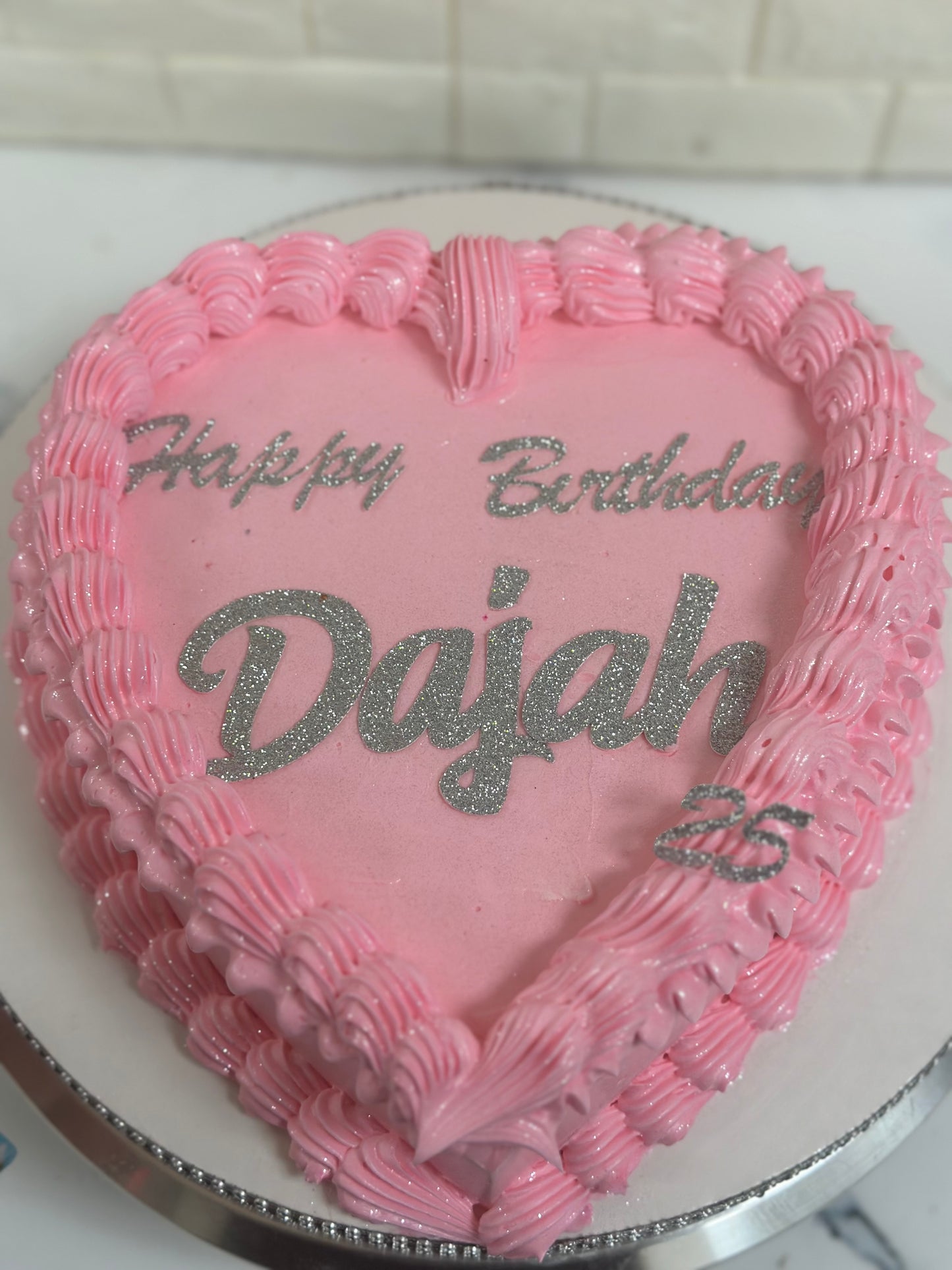 Single Layer Heart Cake
