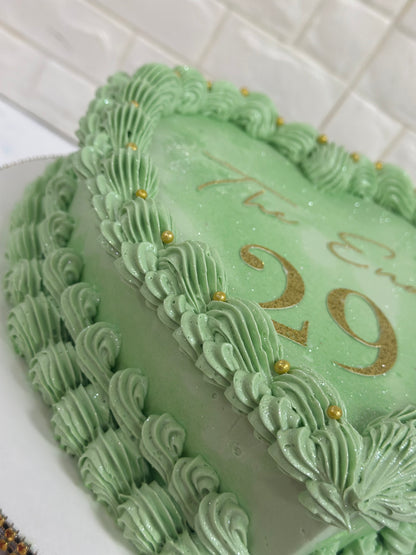 Single Layer Heart Cake