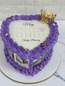 2 layer Heart Cake